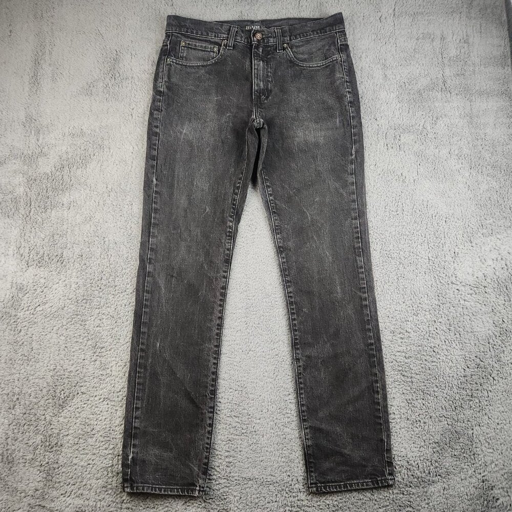 Urban Pipeline Jeans Men' 32x32 Black Straight Slim Denim Cotton Stretch Gothic‎